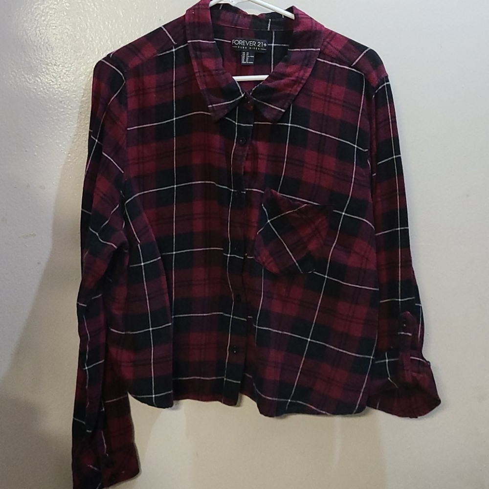 Forever 21 Flannel Crop